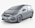 Honda Fit hybrid S JP-spec 2018 3d model clay render
