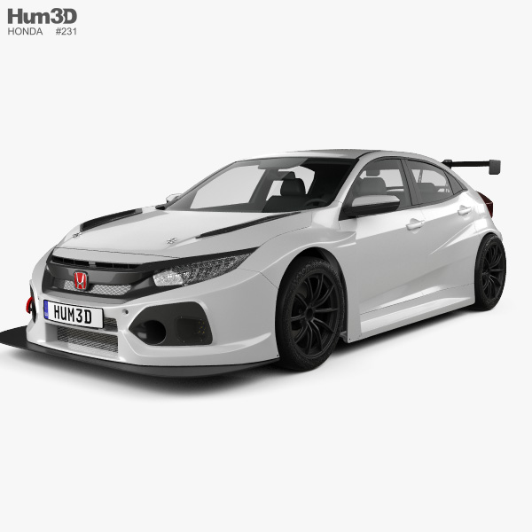 Honda Civic TCR Fließheck 2018 3D-Modell