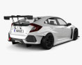 Honda Civic TCR hatchback 2021 3d model back view