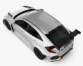 Honda Civic TCR Fließheck 2018 3D-Modell Draufsicht