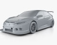 Honda Civic TCR Хетчбек 2021 3D модель clay render
