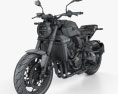 Honda CB1000R 2018 3d model wire render