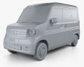 Honda N-Van Style Fun with HQ interior 2021 3d model clay render