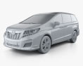 Honda Elysion 2019 3D 모델  clay render