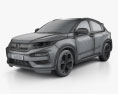 Honda XR-V HQインテリアと 2015 3Dモデル wire render