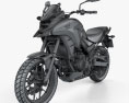 Honda CB500X 2018 3D模型 wire render