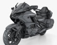 Honda Gold Wing Tour 2018 3d model wire render