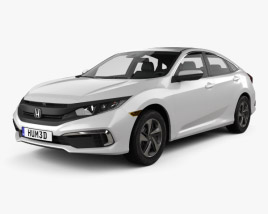 3D model of Honda Civic LX 轿车 2019