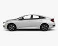 Honda Civic LX sedan 2022 3d model side view