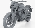 Honda CB500F 2019 3D-Modell clay render