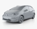 Honda Jazz e:HEV Crosstar 2022 3D-Modell clay render