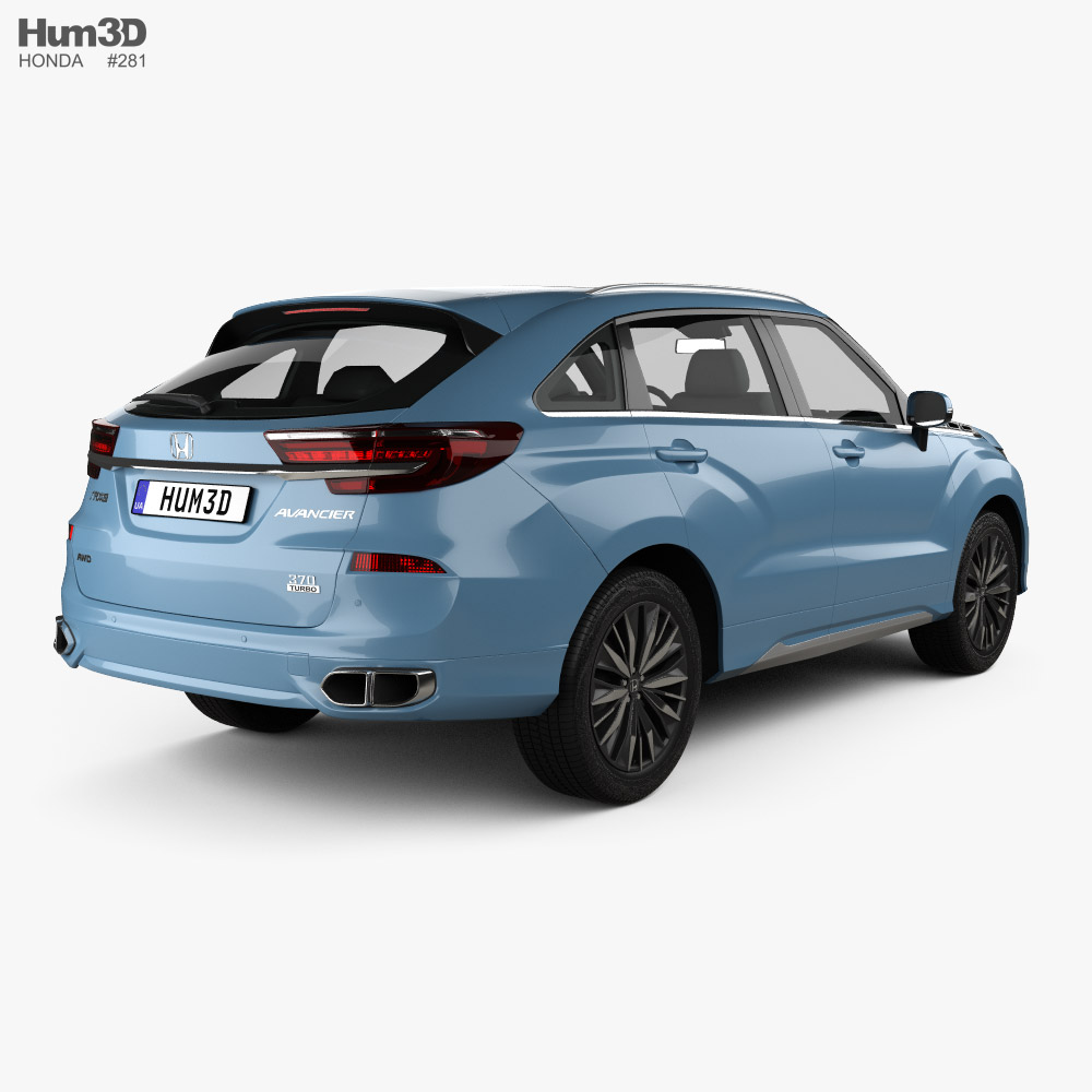 Honda Avancier 2022 3d model back view