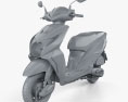 Honda Dio 2020 3d model clay render
