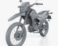 Honda XR150 L 2020 3D-Modell clay render