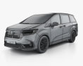 Honda Odyssey Absolute 2022 3D模型 wire render