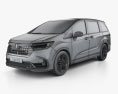 Honda Odyssey e-HEV Absolute EX 2022 3Dモデル wire render