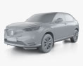 Honda HR-V e-HEV 2022 3Dモデル clay render