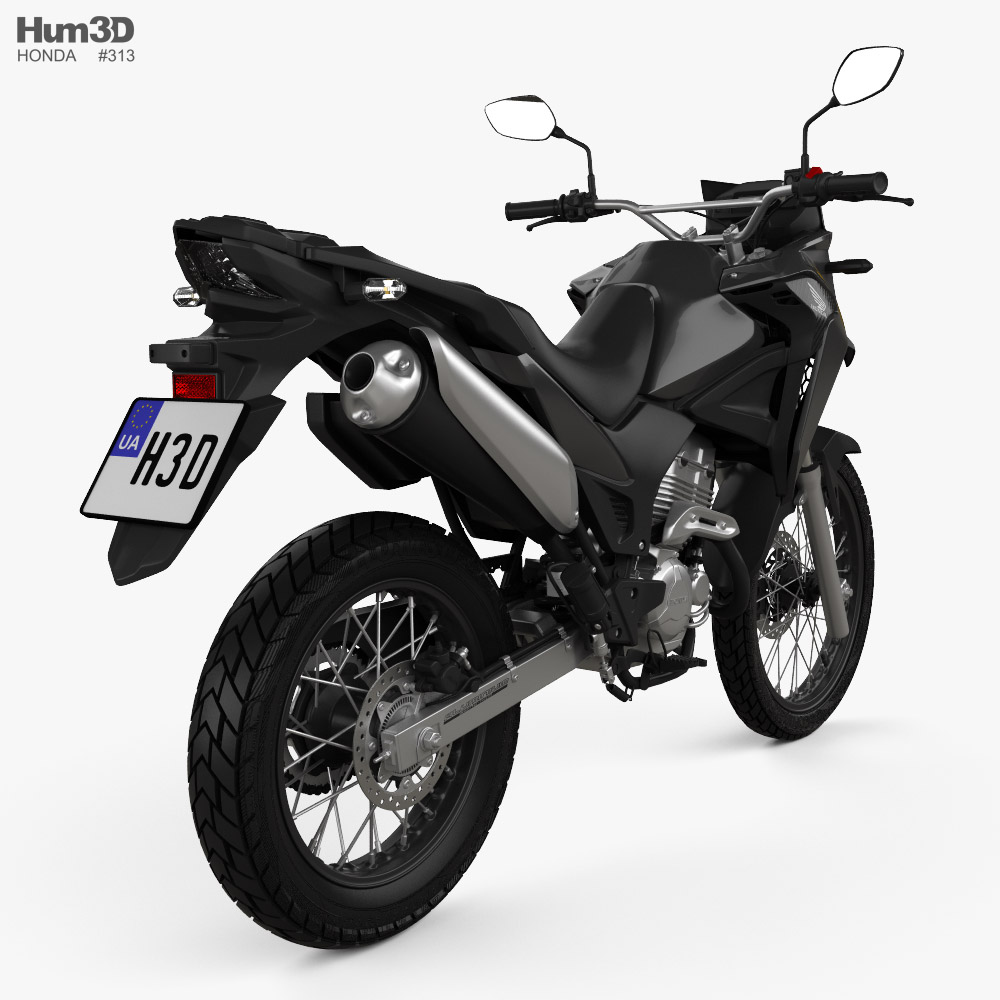 Honda XRE300 ABS 2022 3d model back view