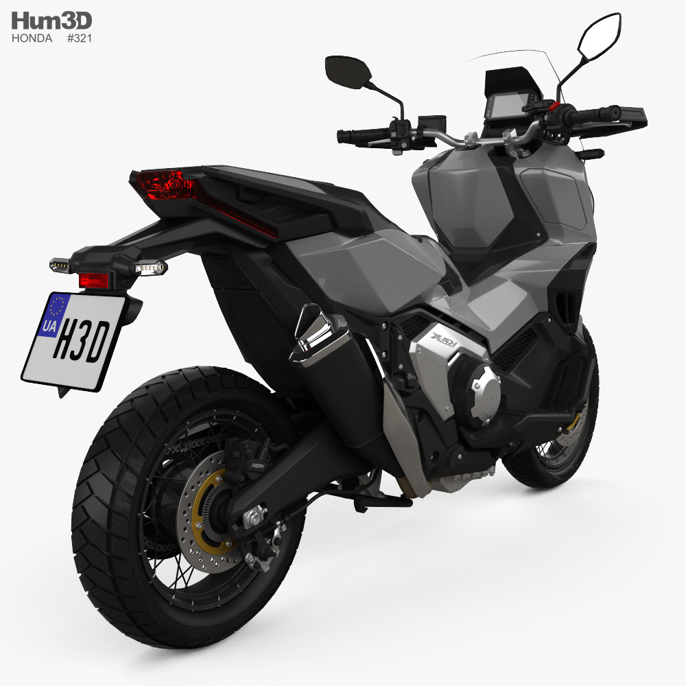 Honda X-ADV 750 2021 3D-Modell Rückansicht