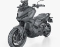 Honda X-ADV 750 2021 3D 모델  wire render
