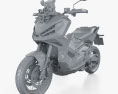 Honda X-ADV 750 2021 3D 모델  clay render