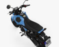 Honda Grom with HQ dashboard 2021 3d model top view