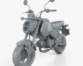 Honda Grom with HQ dashboard 2021 3D-Modell clay render