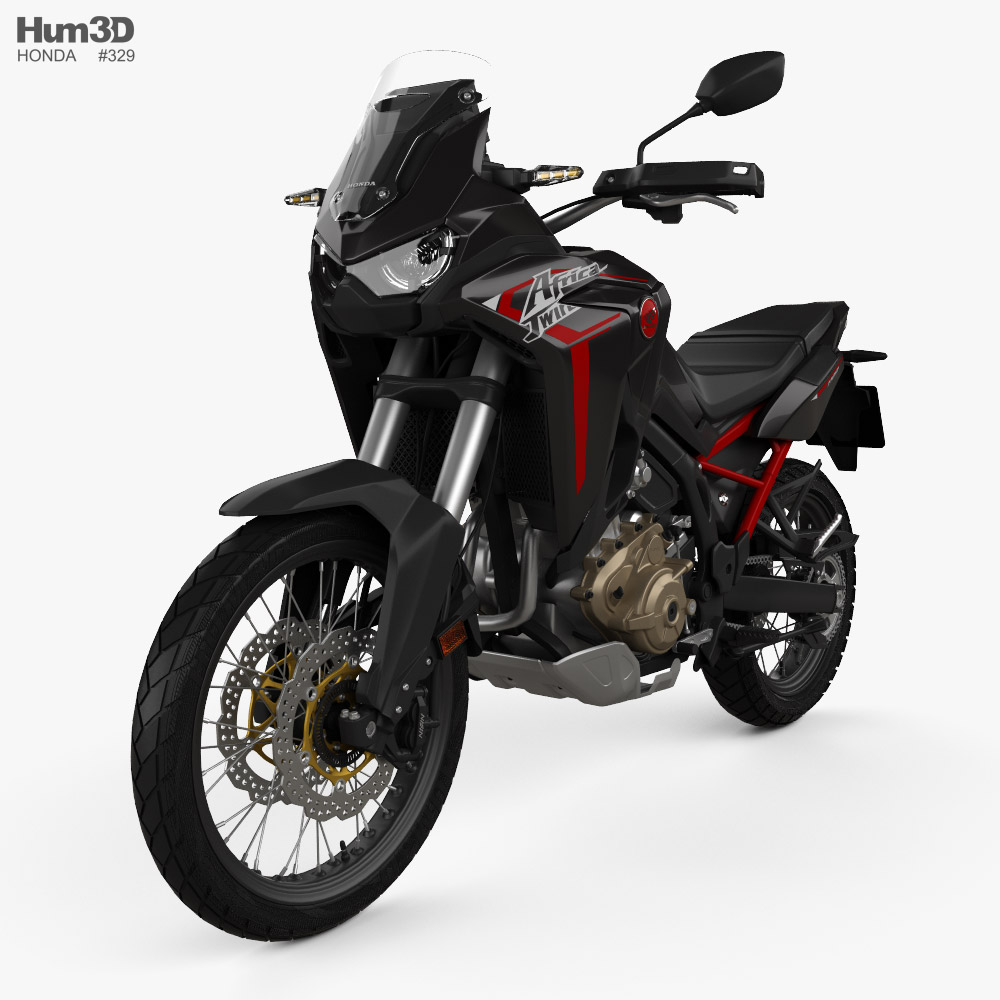 Honda CRF1100L Africa Twin with HQ dashboard 2021 Modelo 3D