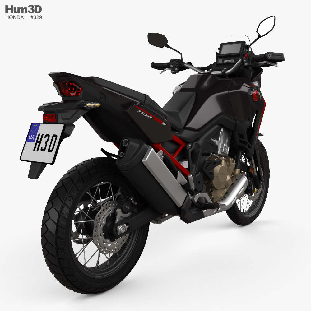 Honda CRF1100L Africa Twin 2021 3D 모델  back view