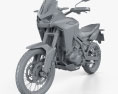 Honda CRF1100L Africa Twin 2021 3D-Modell clay render