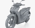 Honda SH150 2021 3d model clay render