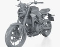 Honda CB250R 2019 3D模型 clay render
