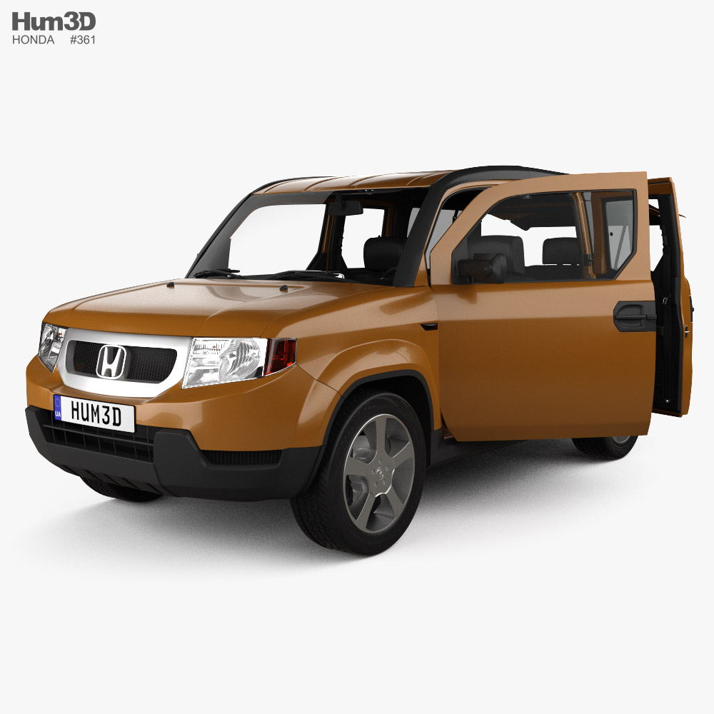 Honda Element EX з детальним інтер'єром 2012 3D модель