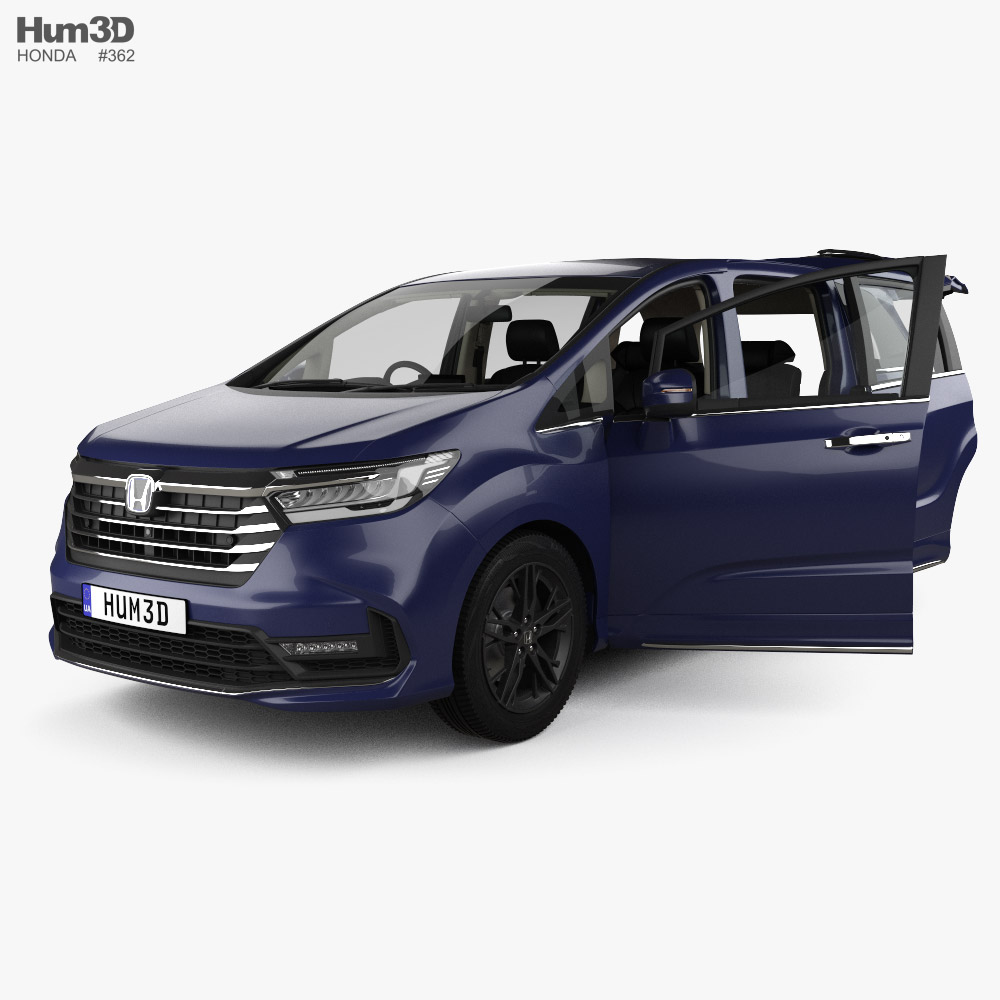 Honda Odyssey e-HEV Absolute EX con interni 2021 Modello 3D