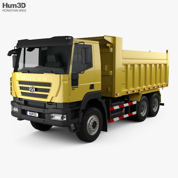 Hongyan Kingkan Powerforce 380 Dump Truck 3-axle 2017 3D model