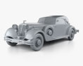 Horch 853 A Sport cabriolet 1935 3d model clay render