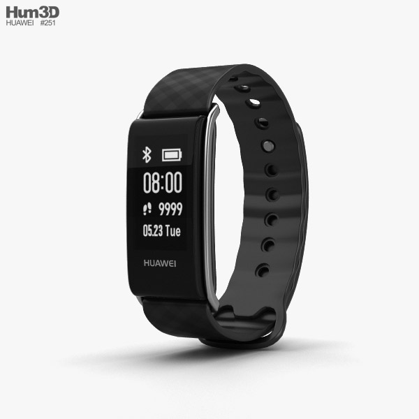 Huawei Color Band A2 Black 3D 모델 