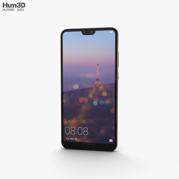 Huawei P20 Champagne Gold 3D model