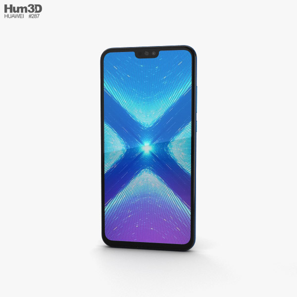Huawei Honor 8X Blue 3D model