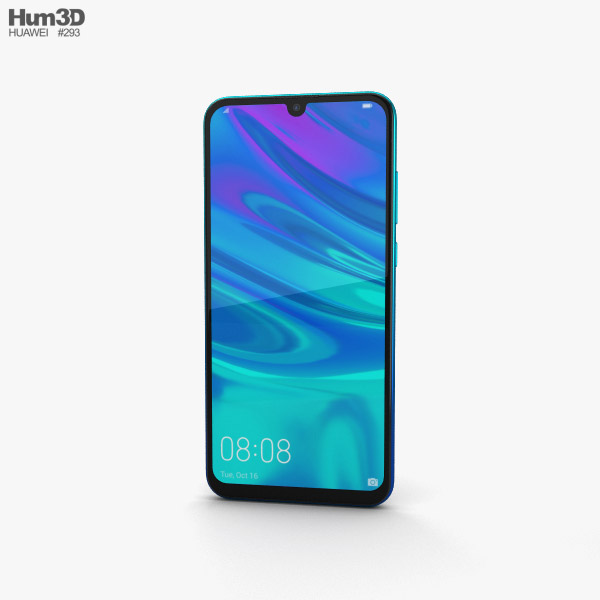 Huawei P Smart (2019) Aurora Blue 3D 모델 