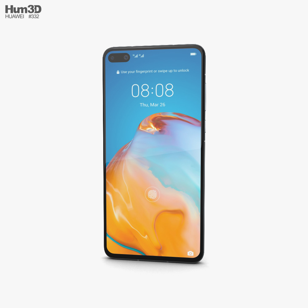 Huawei P40 Ice White 3d model