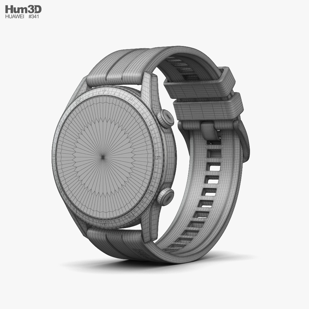 huawei watch gt 2 black 3d model