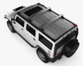 Hummer H2 2014 3d model top view