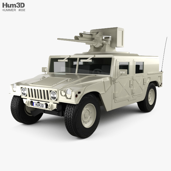 Hummer M242 Bushmaster 2011 3D model