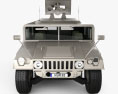 Hummer H1 M242 Bushmaster with HQ interior 2011 3d model front view