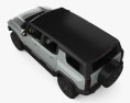 Hummer EV SUV з детальним інтер'єром 2023 3D модель top view