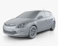Hyundai i30 2014 3D-Modell clay render