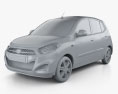 Hyundai i10 2014 3Dモデル clay render
