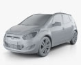 Hyundai ix20 2014 3d model clay render