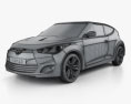 Hyundai Veloster 2015 3Dモデル wire render